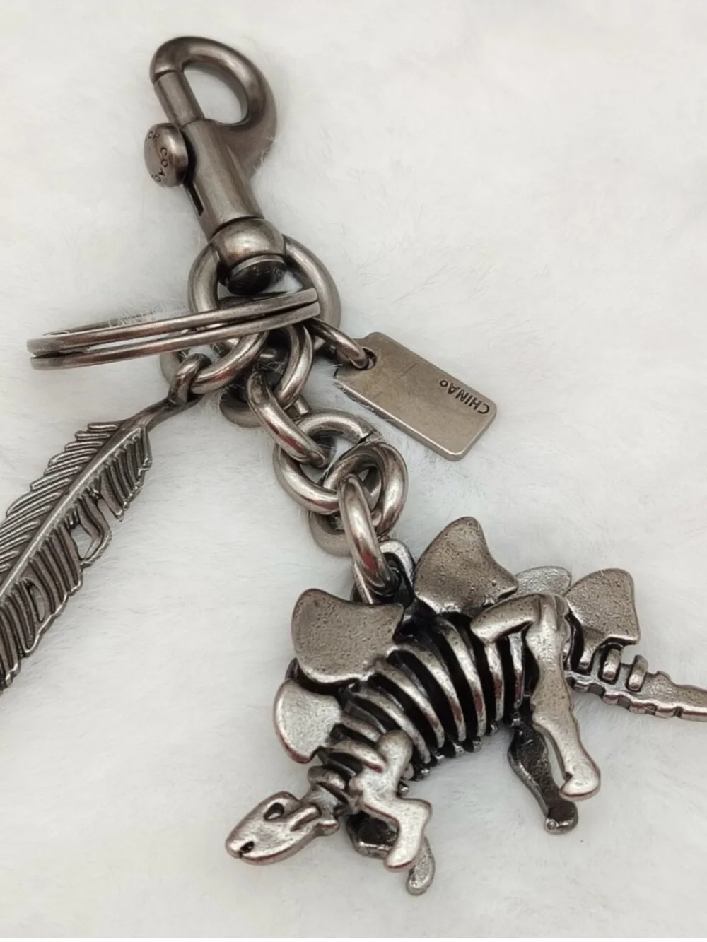 Coach Stegosaurus Steggy Rexy key Fob Bag Charm Keychain